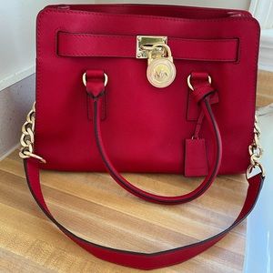 Michael Kors Hamilton leather satchel